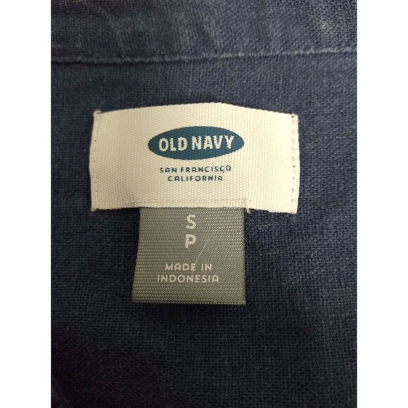 Old Navy Women's Blue Linen Romper Size Small - Picture 3 of 4